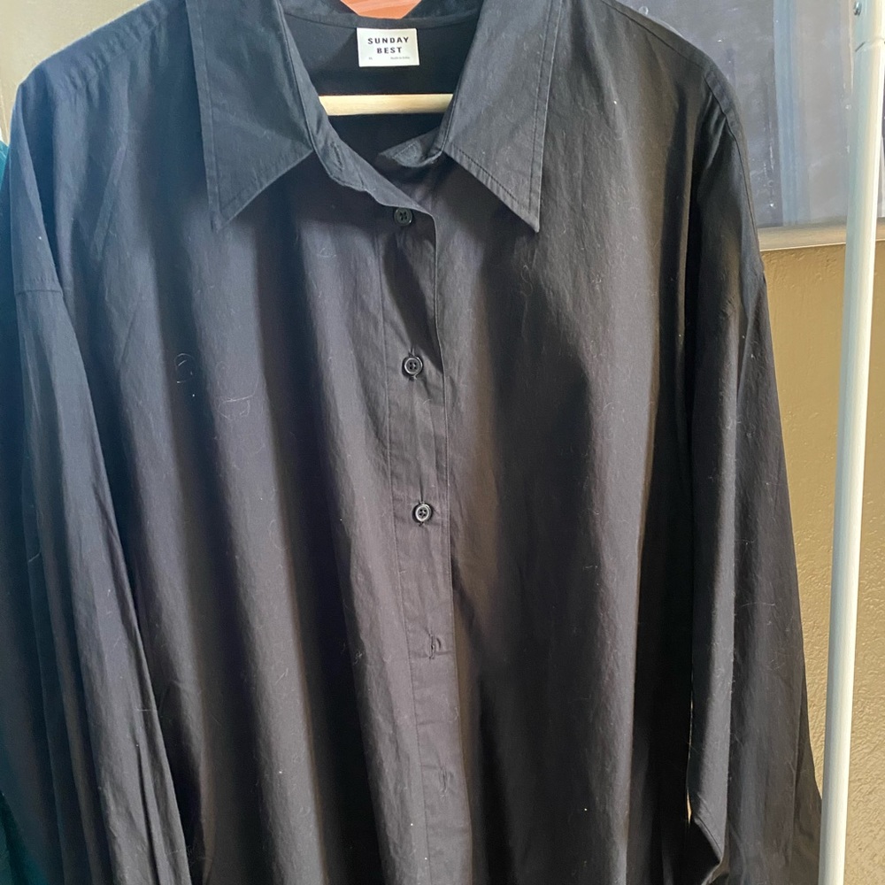 Aritzia XL Sunday’s Best Women’s Black Button Down Button Up